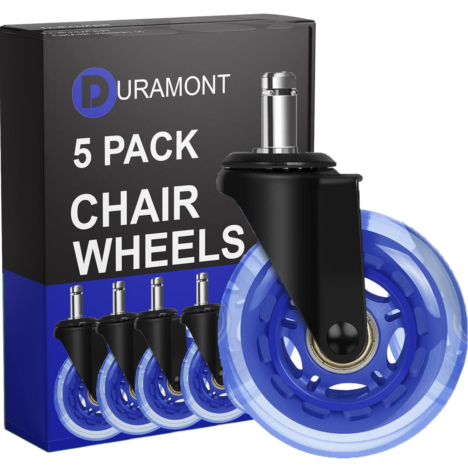 Office Chair Wheels - Blue