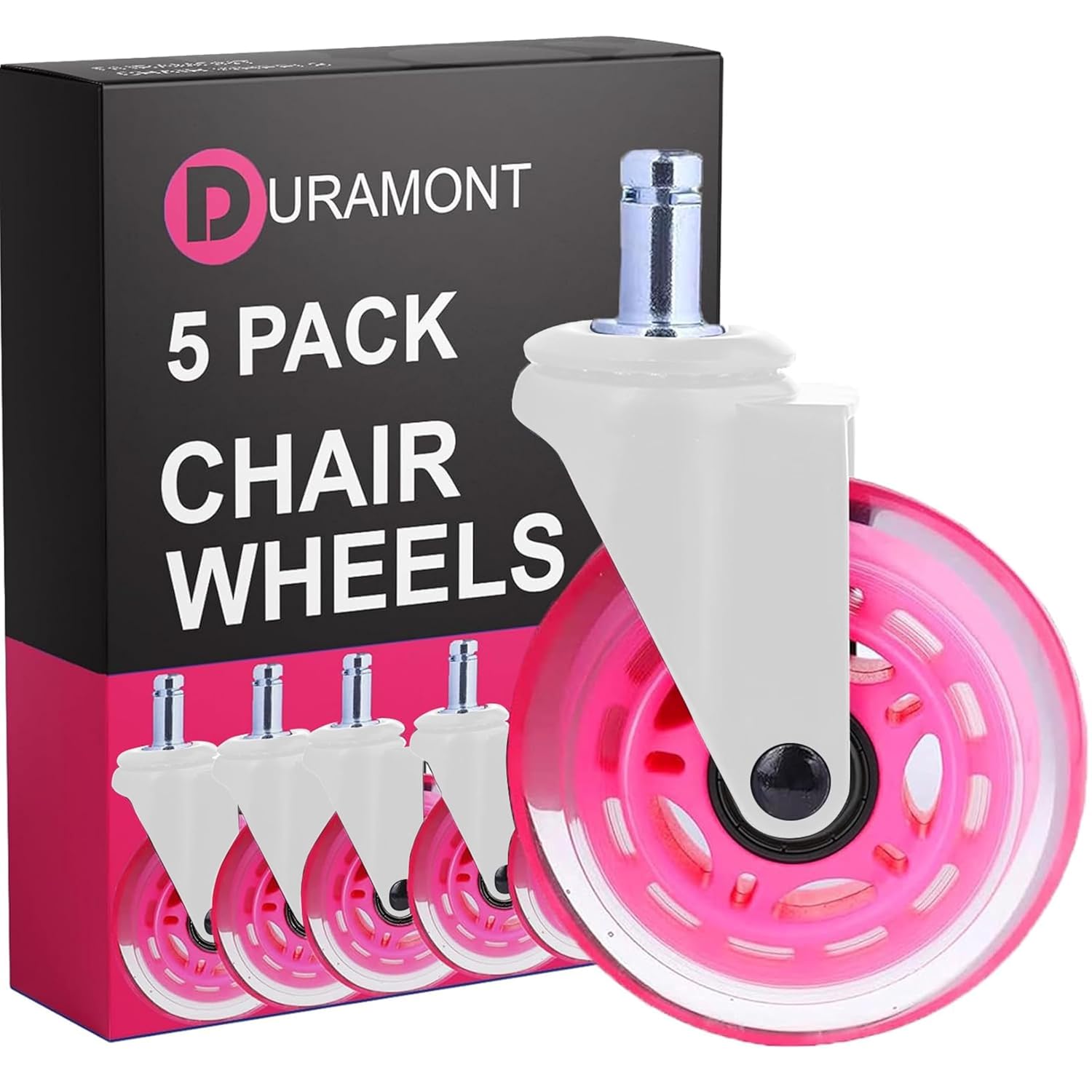 Office Chair Wheels - Pink